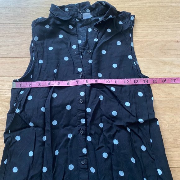 H&M Black Polka Dot Button Down Shirt - Picture 8 of 9